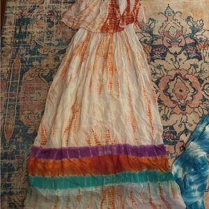 Monique Leshman Orange and Purple Kids Dress